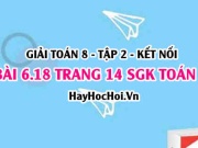Bài 6.18 trang 14 Toán 8 Tập 2 Kết nối tri thức
